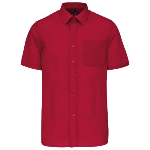 Kariban KA551 Ace férfi rövid ujjú ing - classic red szín