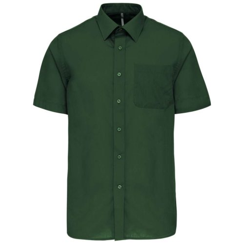 Kariban KA551 Ace férfi rövid ujjú ing - forest green szín