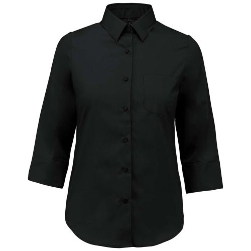 Kariban KA558 női 3/4 ujj hosszú ing - black szín