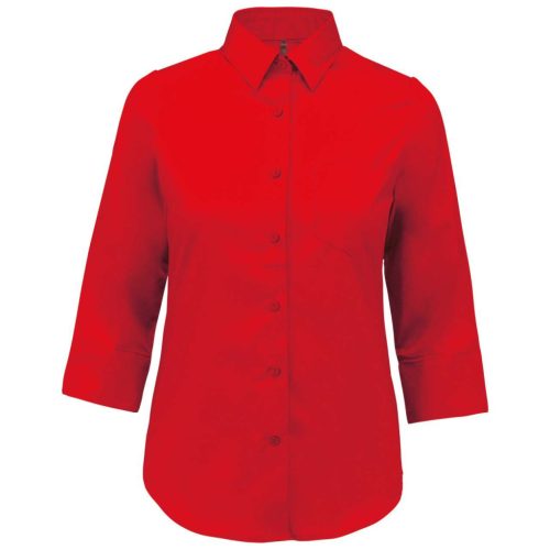 Kariban KA558 női 3/4 ujj hosszú ing - classic red szín