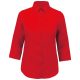 Kariban KA558 női 3/4 ujj hosszú ing - classic red szín