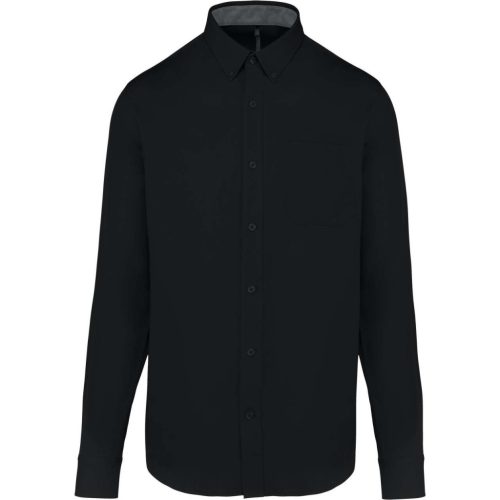 Kariban KA586 férfi hosszú ujjú ing - black szín
