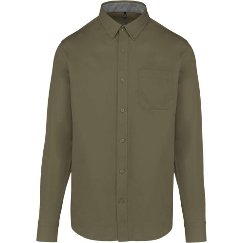 Kariban KA586 férfi hosszú ujjú ing - light khaki szín
