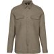 Kariban KA590 férfi hosszú ujjú safari ing - light khaki szín