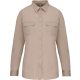 Kariban KA591 női hosszú ujjú safari ing - beige szín