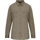 Kariban KA591 női hosszú ujjú safari ing - light khaki szín