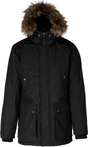 Kariban KA621 férfi téli parka kabát - black szín