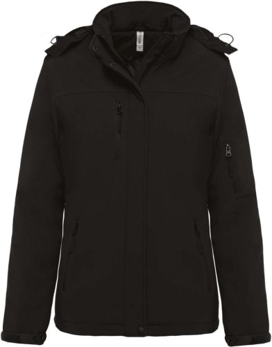 Kariban KA651 softshell bélésű parka kabát - black szín