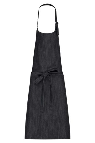 Kariban KA8000 zseb nélküli kötény - black denim szín