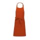 Kariban KA890 zsebes hosszú kötény - burnt orange szín