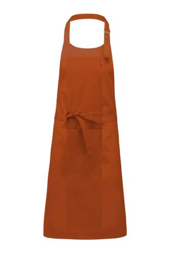 Kariban KA895 zseb nélküli hosszú kötény - burnt orange szín