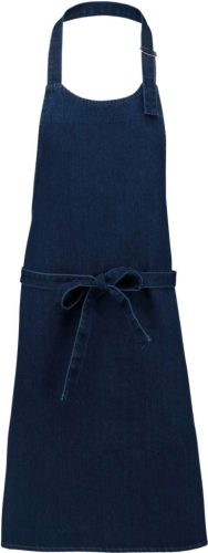 Kariban KA895 zseb nélküli hosszú kötény - denim szín