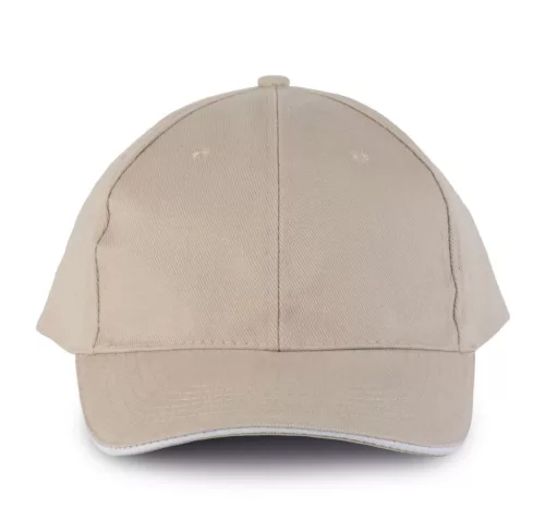 K-UP KP011 Orlando 6 paneles baseball sapka - beige/white színben