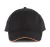K-UP KP011 Orlando 6 paneles baseball sapka - black/orange színben