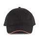 K-UP KP011 Orlando 6 paneles baseball sapka - black/orange színben