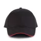 K-UP KP011 Orlando 6 paneles baseball sapka - black/red színben