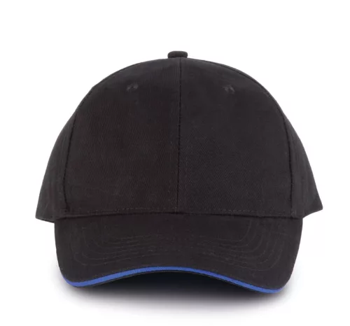 K-UP KP011 Orlando 6 paneles baseball sapka - black/royal blue színben