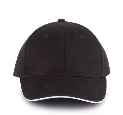 K-UP KP011 Orlando 6 paneles baseball sapka - black/white színben