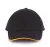 K-UP KP011 Orlando 6 paneles baseball sapka - black/yellow/red színben