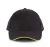 K-UP KP011 Orlando 6 paneles baseball sapka - black/yellow színben