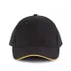 K-UP KP011 Orlando 6 paneles baseball sapka - black/yellow színben