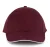 K-UP KP011 Orlando 6 paneles baseball sapka - burgundy/white színben