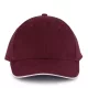 K-UP KP011 Orlando 6 paneles baseball sapka - burgundy/white színben