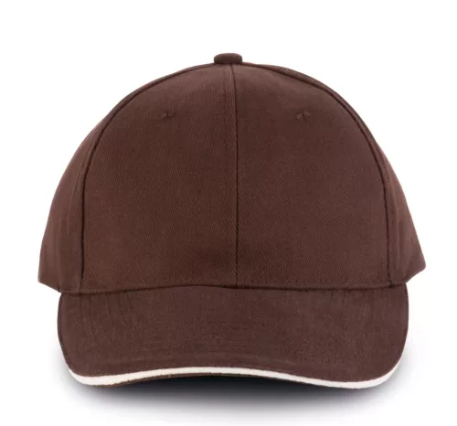 K-UP KP011 Orlando 6 paneles baseball sapka - chocolate/beige színben