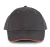 K-UP KP011 Orlando 6 paneles baseball sapka - dark grey/orange színben