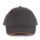 K-UP KP011 Orlando 6 paneles baseball sapka - dark grey/orange színben