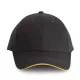 K-UP KP011 Orlando 6 paneles baseball sapka - dark grey/yellow színben