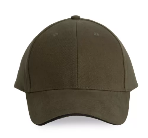 K-UP KP011 Orlando 6 paneles baseball sapka - dark khaki/dark grey színben