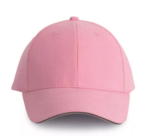 K-UP KP011 Orlando 6 paneles baseball sapka - dark pink/slate grey színben