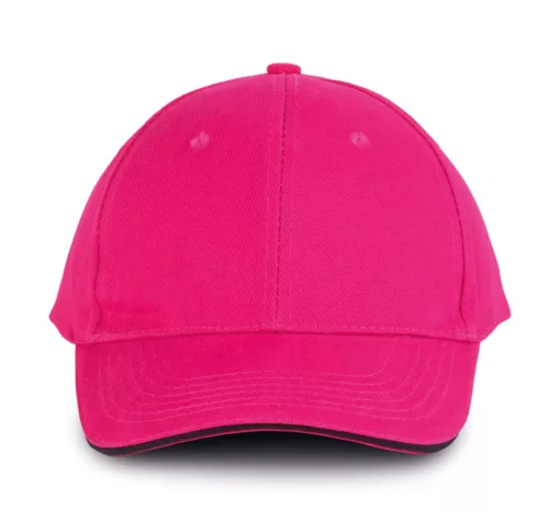 K-UP KP011 Orlando 6 paneles baseball sapka - fuchsia/black színben
