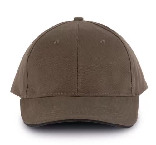 K-UP KP011 Orlando 6 paneles baseball sapka - khaki/black színben