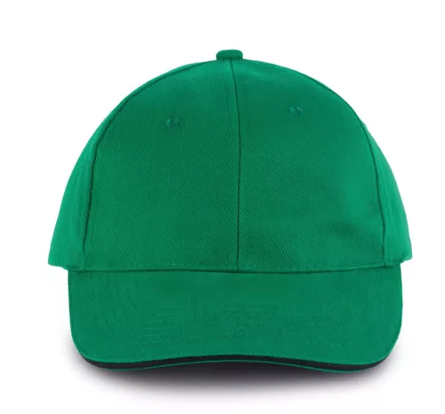K-UP KP011 Orlando 6 paneles baseball sapka - kelly green/black színben