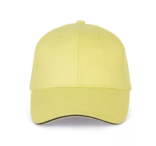 K-UP KP011 Orlando 6 paneles baseball sapka - lemon yellow/dark grey színben