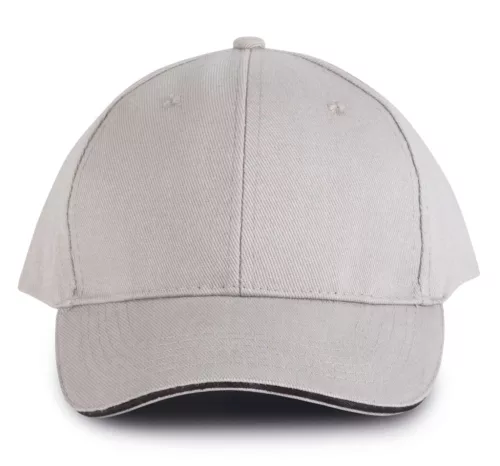 K-UP KP011 Orlando 6 paneles baseball sapka - light grey/dark grey színben