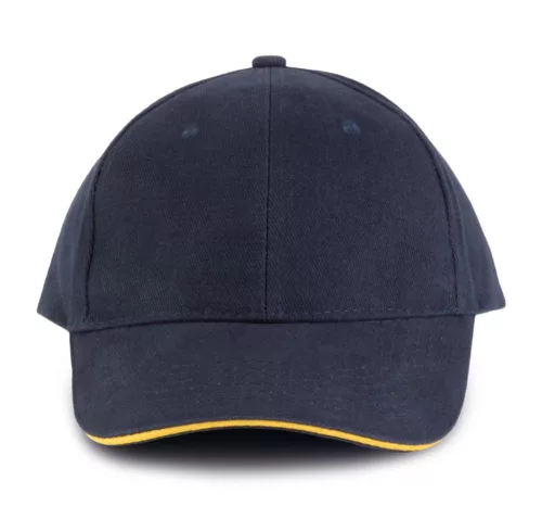 K-UP KP011 Orlando 6 paneles baseball sapka - navy/yellow színben