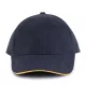 K-UP KP011 Orlando 6 paneles baseball sapka - navy/yellow színben