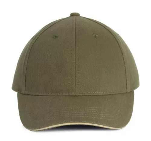K-UP KP011 Orlando 6 paneles baseball sapka - olive green/beige színben