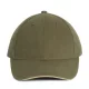 K-UP KP011 Orlando 6 paneles baseball sapka - olive green/beige színben