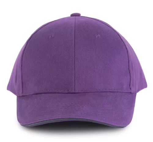 K-UP KP011 Orlando 6 paneles baseball sapka - purple/dark grey színben