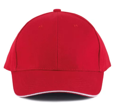 K-UP KP011 Orlando 6 paneles baseball sapka - red/white színben