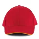 K-UP KP011 Orlando 6 paneles baseball sapka - red/yellow színben
