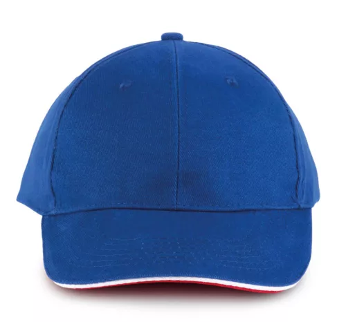 K-UP KP011 Orlando 6 paneles baseball sapka - royal blue/red/white színben