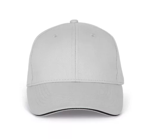K-UP KP011 Orlando 6 paneles baseball sapka - snow grey/dark grey színben