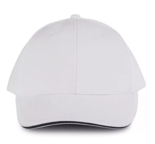 K-UP KP011 Orlando 6 paneles baseball sapka - white/navy színben