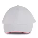 K-UP KP011 Orlando 6 paneles baseball sapka - white/red színben