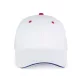 K-UP KP011 Orlando 6 paneles baseball sapka - white/royal blue/red színben